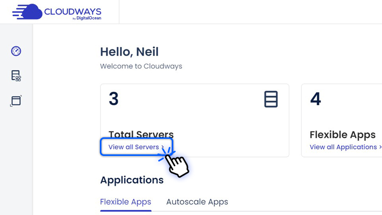 view all servers cloudways